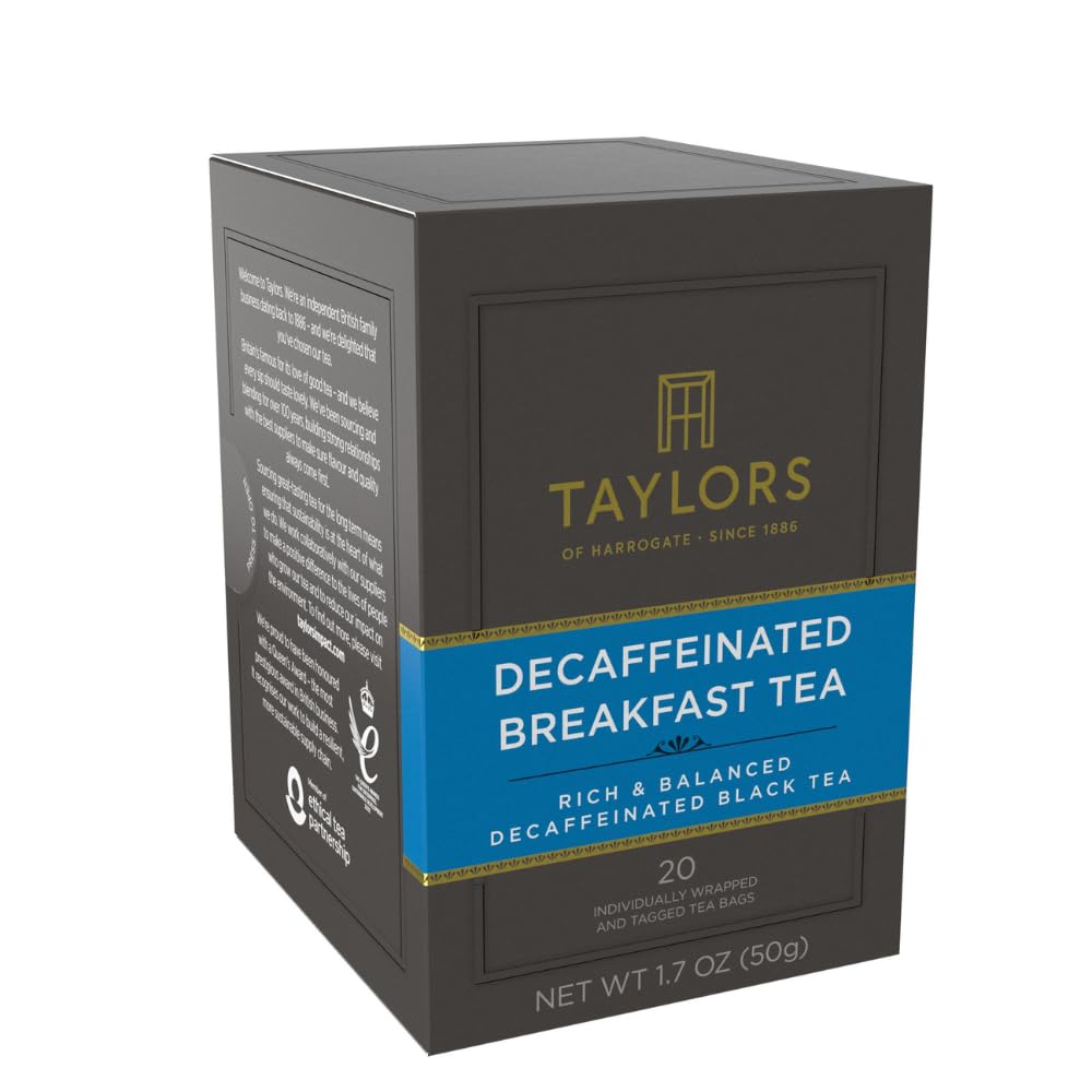 Taylors of Harrogate Afternoon Darjeeling, Black Tea, Individually Wrapped Bags 20 Count (Pack of 1), Delicate, Sweet & Floral, Caffeinated, Enjoy Hot or Iced, 20 Teabags
