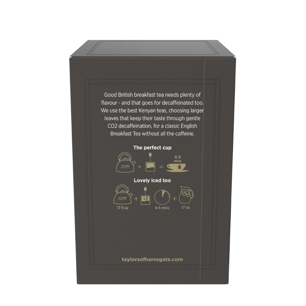 Taylors of Harrogate Afternoon Darjeeling, Black Tea, Individually Wrapped Bags 20 Count (Pack of 1), Delicate, Sweet & Floral, Caffeinated, Enjoy Hot or Iced, 20 Teabags
