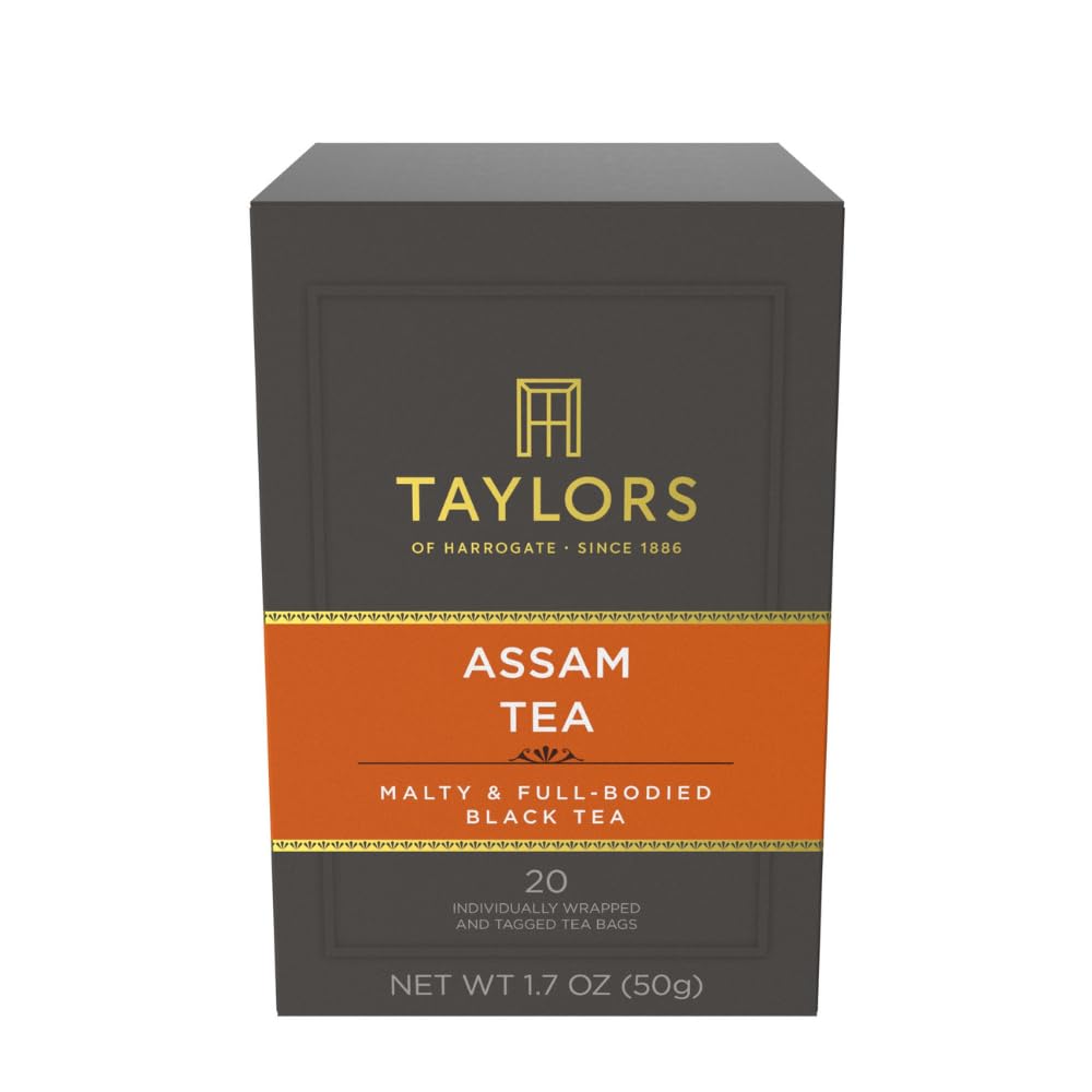 Taylors of Harrogate Afternoon Darjeeling, Black Tea, Individually Wrapped Bags 20 Count (Pack of 1), Delicate, Sweet & Floral, Caffeinated, Enjoy Hot or Iced, 20 Teabags