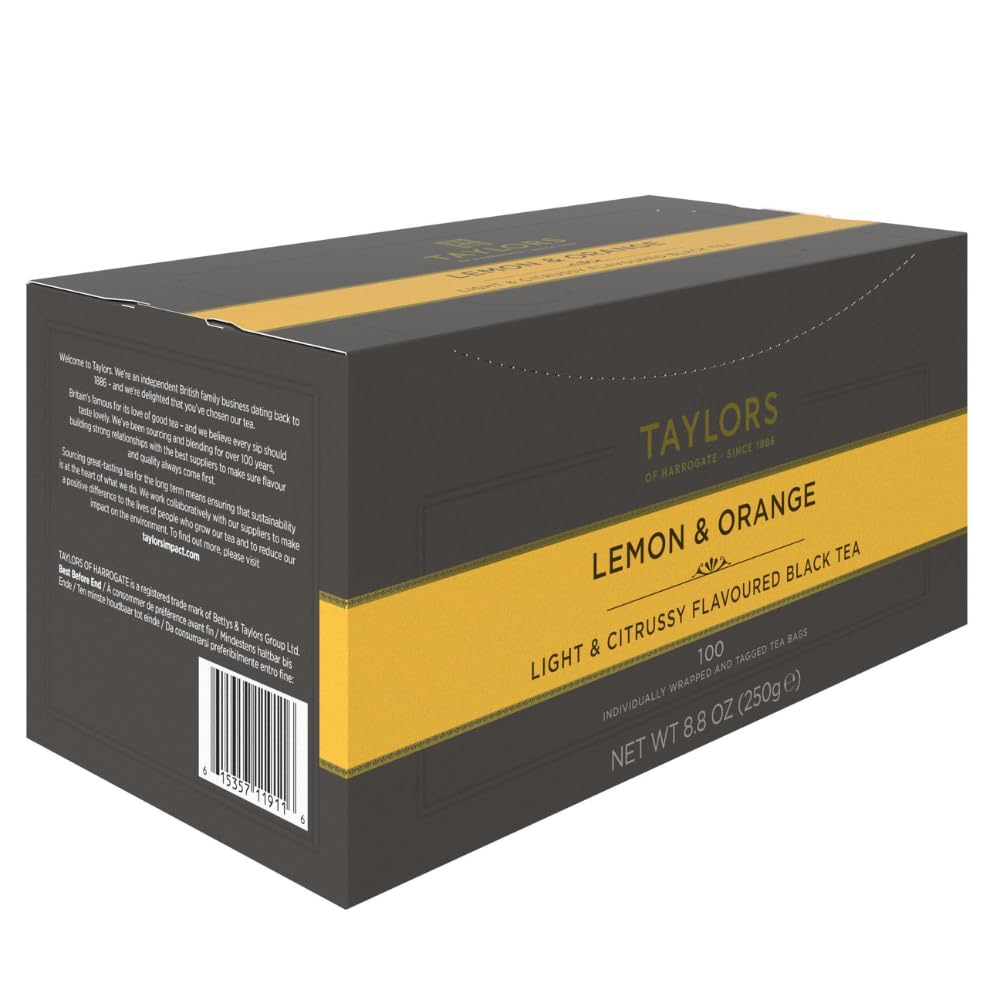 Taylors of Harrogate Afternoon Darjeeling, Black Tea, Individually Wrapped Bags 20 Count (Pack of 1), Delicate, Sweet & Floral, Caffeinated, Enjoy Hot or Iced, 20 Teabags