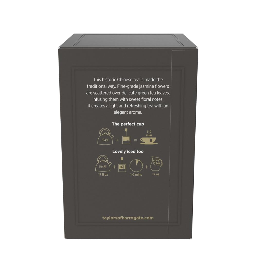 Taylors of Harrogate Afternoon Darjeeling, Black Tea, Individually Wrapped Bags 20 Count (Pack of 1), Delicate, Sweet & Floral, Caffeinated, Enjoy Hot or Iced, 20 Teabags
