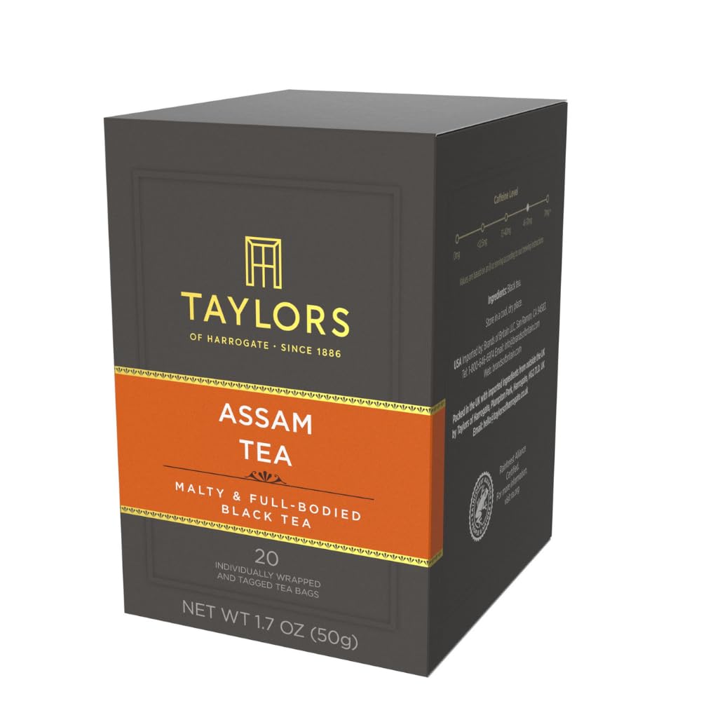 Taylors of Harrogate Afternoon Darjeeling, Black Tea, Individually Wrapped Bags 20 Count (Pack of 1), Delicate, Sweet & Floral, Caffeinated, Enjoy Hot or Iced, 20 Teabags