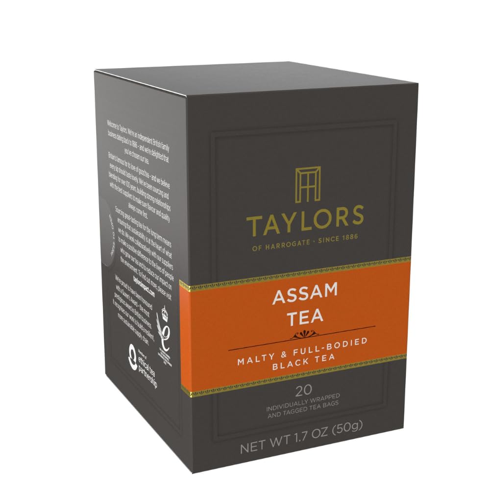 Taylors of Harrogate Afternoon Darjeeling, Black Tea, Individually Wrapped Bags 20 Count (Pack of 1), Delicate, Sweet & Floral, Caffeinated, Enjoy Hot or Iced, 20 Teabags