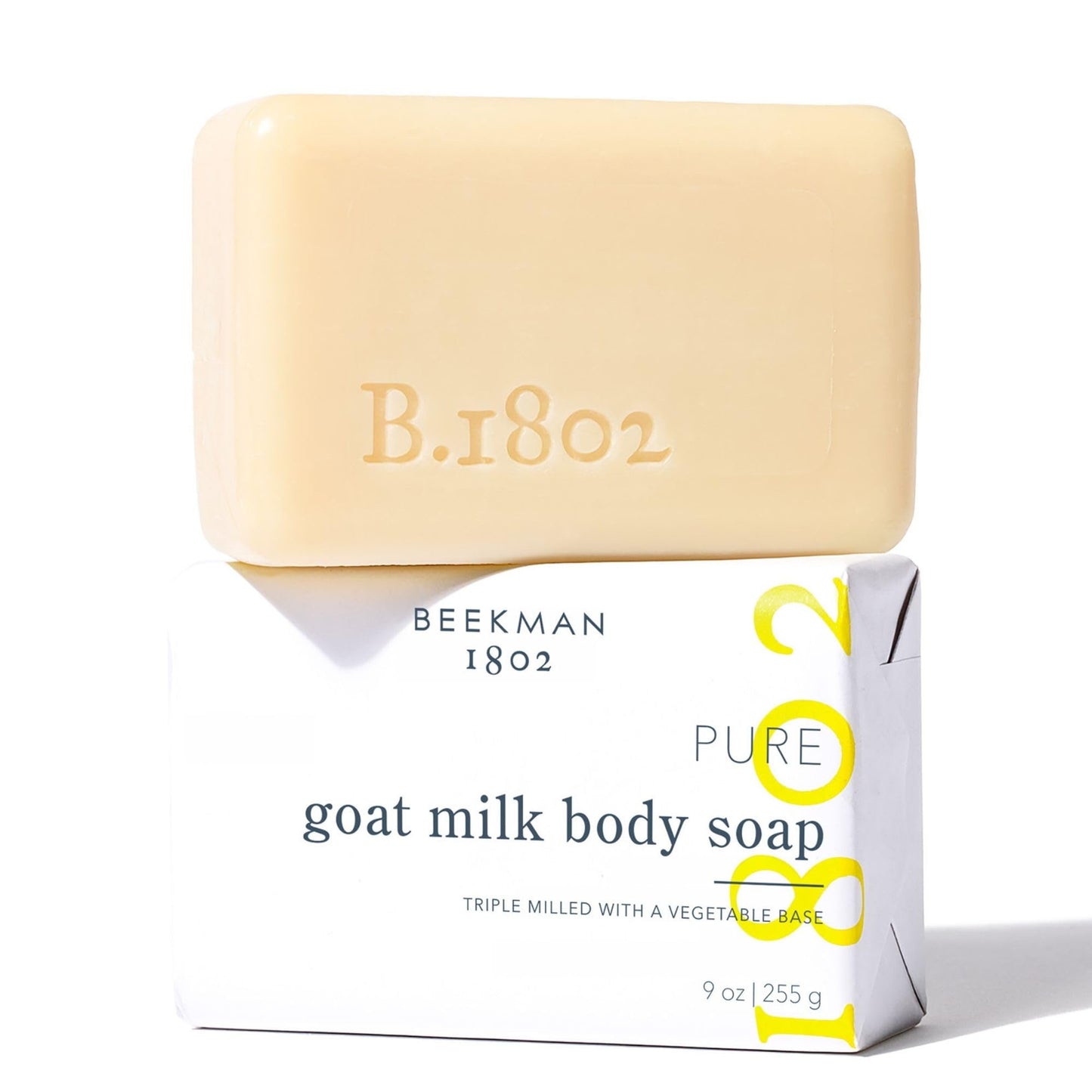 Beekman 1802 Goat Milk Soap – Moisturizing Hand & Body Soap Bar with Shea Butter & Botanical Oils, Triple-Milled, Non-Drying, Made for Sensitive Skin, Vanilla Absolute 9 oz