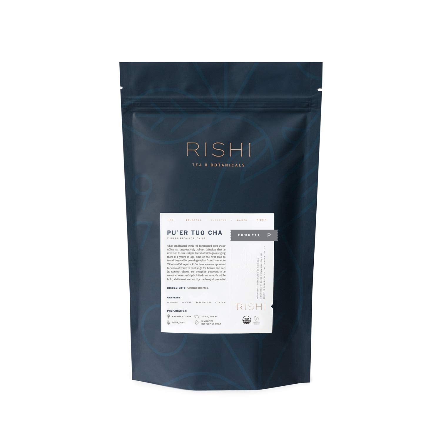 Rishi Tea China Breakfast Black Loose Leaf Tea - Organic, Robust & Caffeinated, Enjoy Hot or Iced - 4 Ounces, 12+ Servings