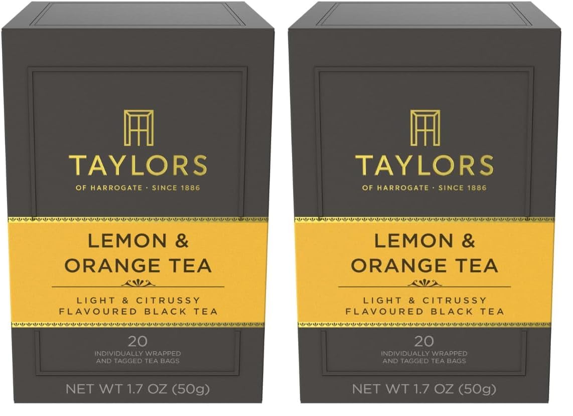 Taylors of Harrogate Afternoon Darjeeling, Black Tea, Individually Wrapped Bags 20 Count (Pack of 1), Delicate, Sweet & Floral, Caffeinated, Enjoy Hot or Iced, 20 Teabags