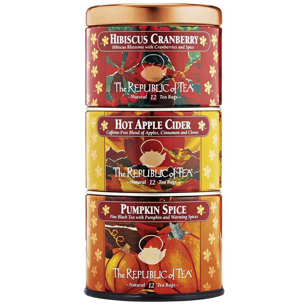 The Republic of Tea: Fall Harvest Tea Assortment Cube, 24 Tea Bags