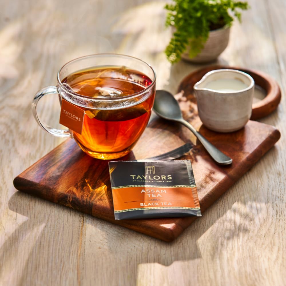 Taylors of Harrogate Afternoon Darjeeling, Black Tea, Individually Wrapped Bags 20 Count (Pack of 1), Delicate, Sweet & Floral, Caffeinated, Enjoy Hot or Iced, 20 Teabags