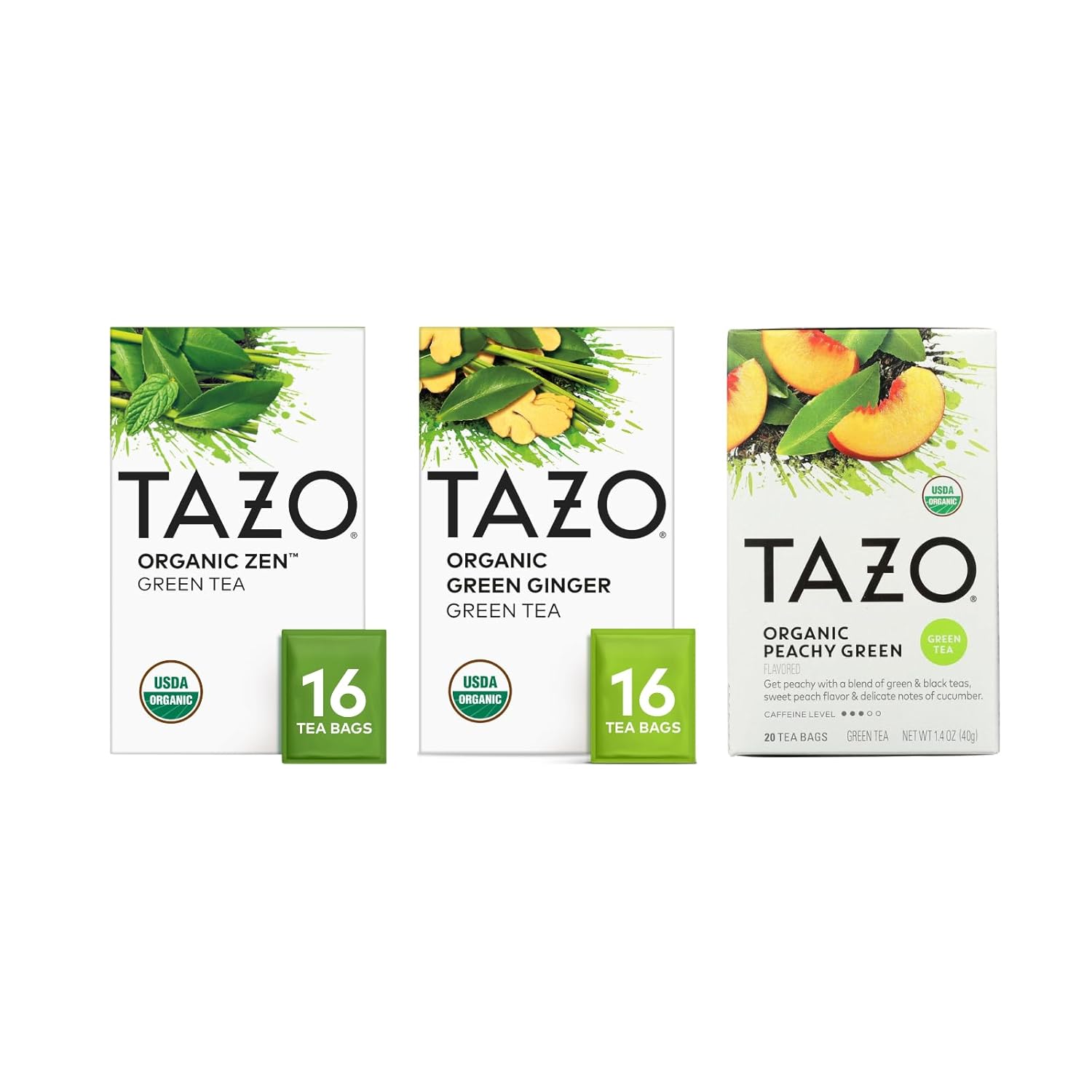 TAZO Organic Chai Black Tea Bags, Blend of Black Teas, Ginger, Cinnamon, Black Pepper & Cardamom, 96 Total Tea Bags (16ct - Pack of 6)