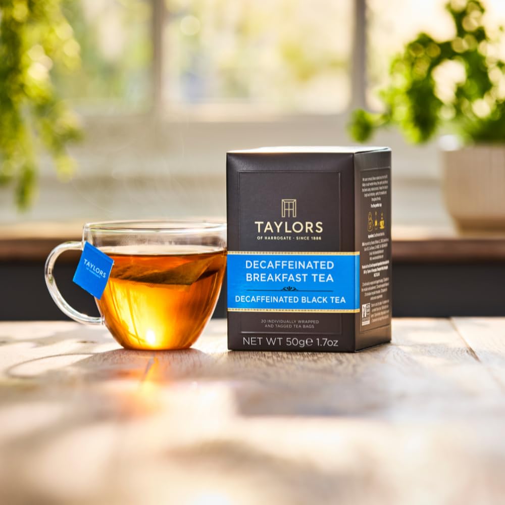 Taylors of Harrogate Afternoon Darjeeling, Black Tea, Individually Wrapped Bags 20 Count (Pack of 1), Delicate, Sweet & Floral, Caffeinated, Enjoy Hot or Iced, 20 Teabags