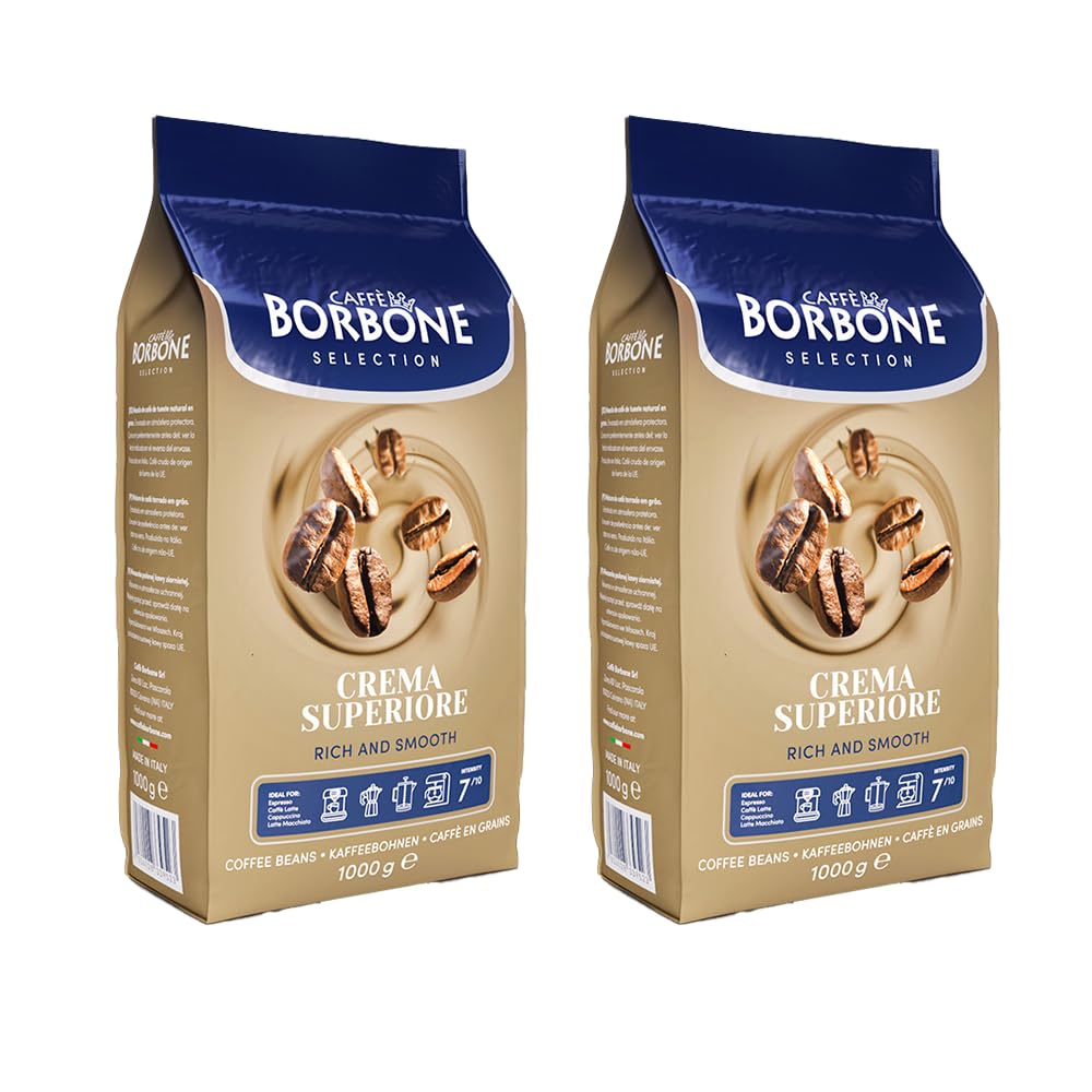 Caffè Borbone Crema Superiore Whole Bean Coffee, Arabica and Robusta Blend, Medium Roast, 2.2 lb Bag (Pack of 1)