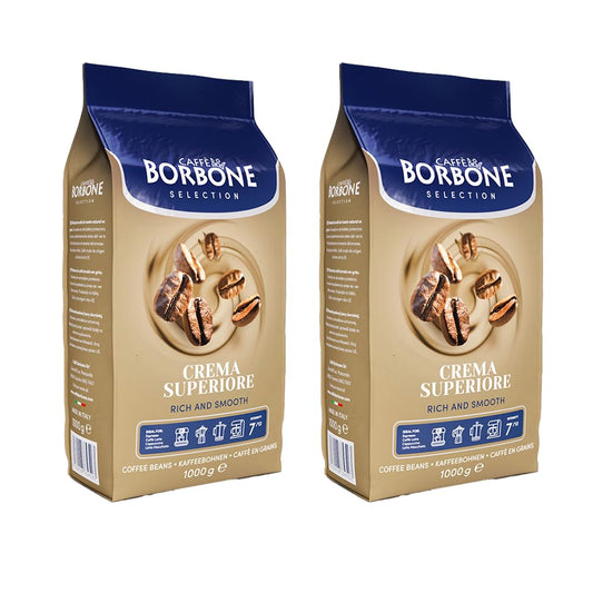 Caffè Borbone Crema Superiore Whole Bean Coffee, Arabica and Robusta Blend, Medium Roast, 2.2 lb Bag (Pack of 1)