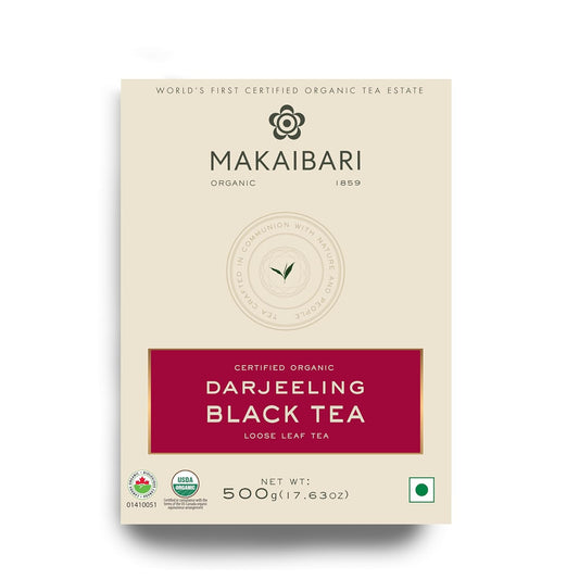 Makaibari Organic Darjeeling Black Loose Leaf Tea, 250 cups (500g/17.63oz) | Direct from the World's First Certified Organic Tea Estate