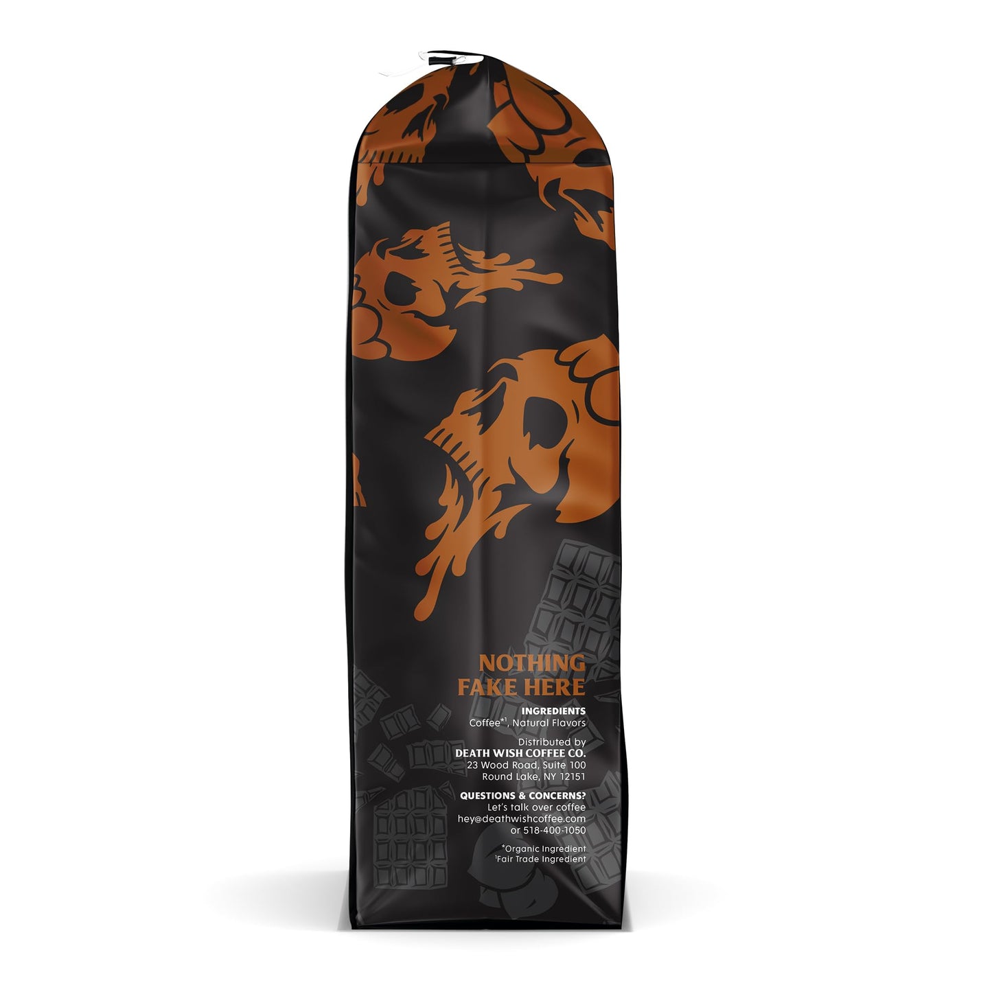 Death Wish Coffee, Organic and Fair Trade Dark Roast Ground Coffee, 16 oz