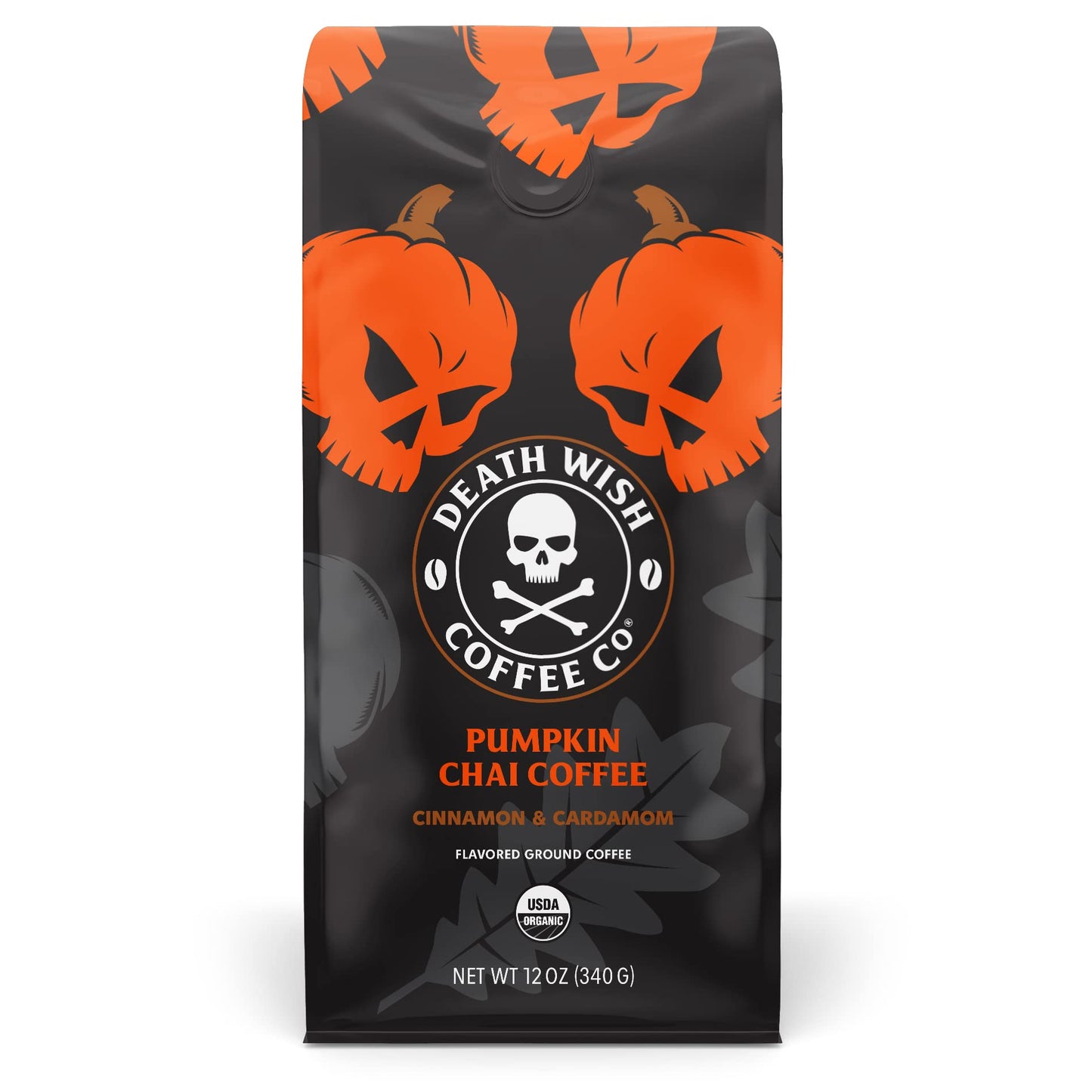 Death Wish Coffee, Organic and Fair Trade Dark Roast Ground Coffee, 16 oz