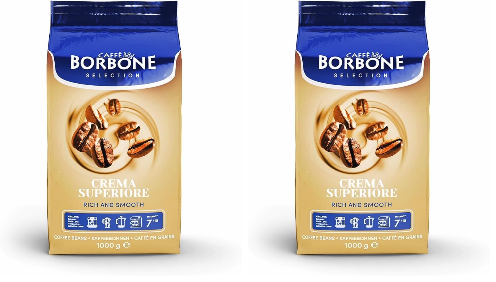 Caffè Borbone Crema Superiore Whole Bean Coffee, Arabica and Robusta Blend, Medium Roast, 2.2 lb Bag (Pack of 1)