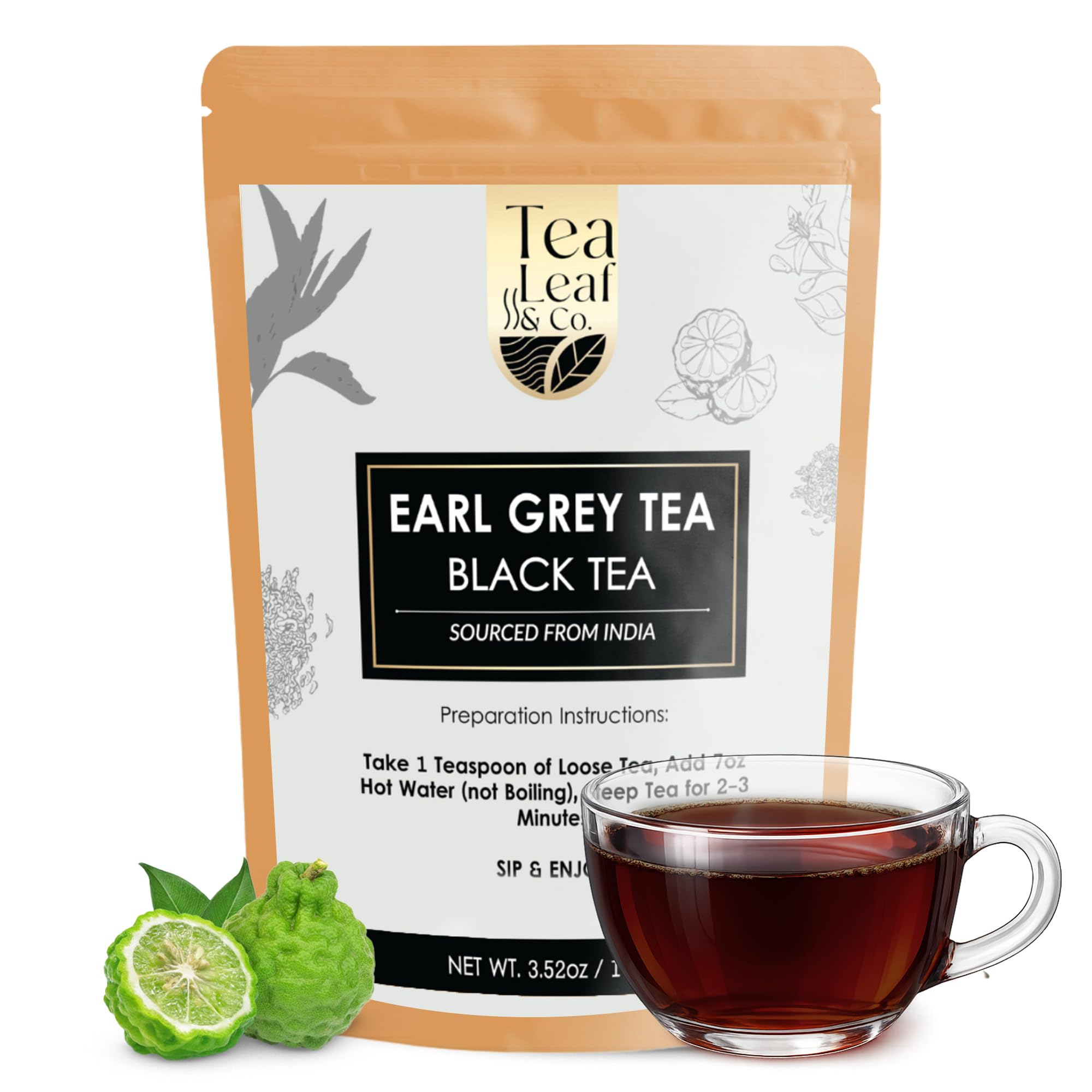 Tea Leaf & Co. Mint Green Tea Bags (50), Green Tea w/ Peppermint & Spearmint, Caffeinated, Real & Natural Green Tea, Blended with Fresh Herbs & Spices