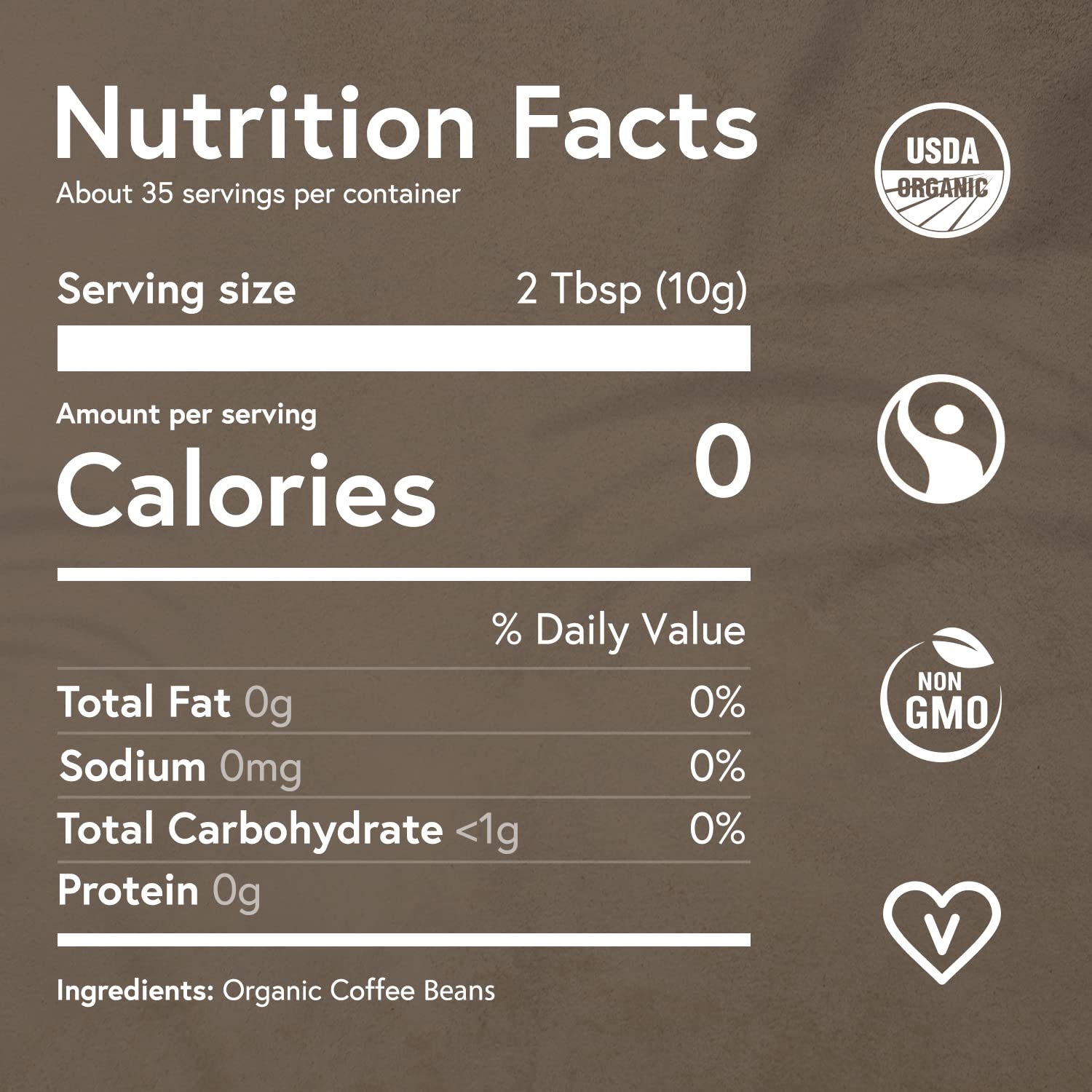 Fabula Low Acid Coffee, USDA Organic Ground Coffee Medium Roast - Non GMO - No Molds - Mycotoxins Pesticides Free - Single Origin Coffee - 12 oz