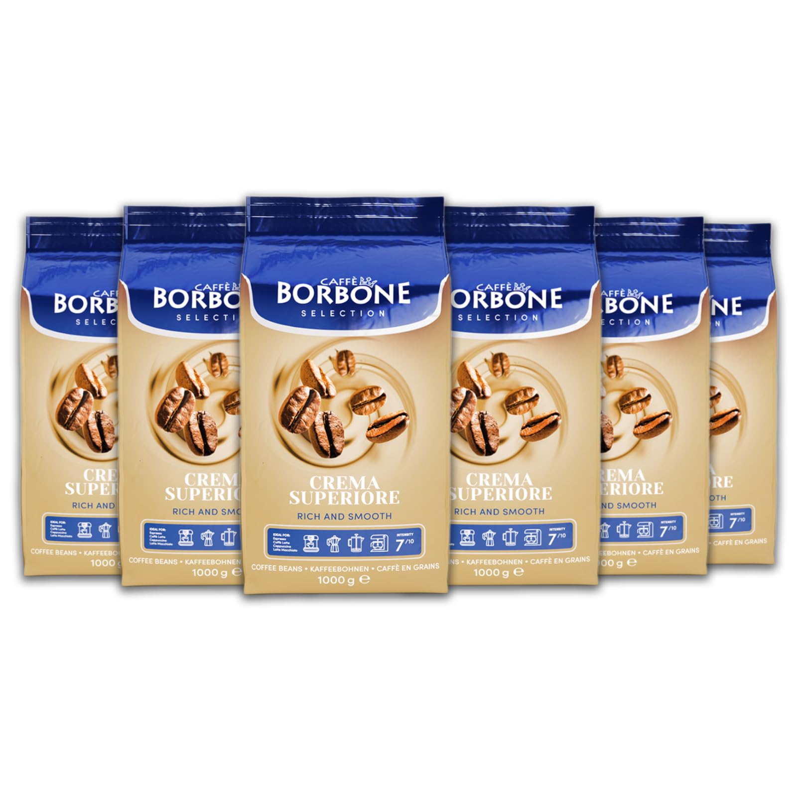 Caffè Borbone Crema Superiore Whole Bean Coffee, Arabica and Robusta Blend, Medium Roast, 2.2 lb Bag (Pack of 1)
