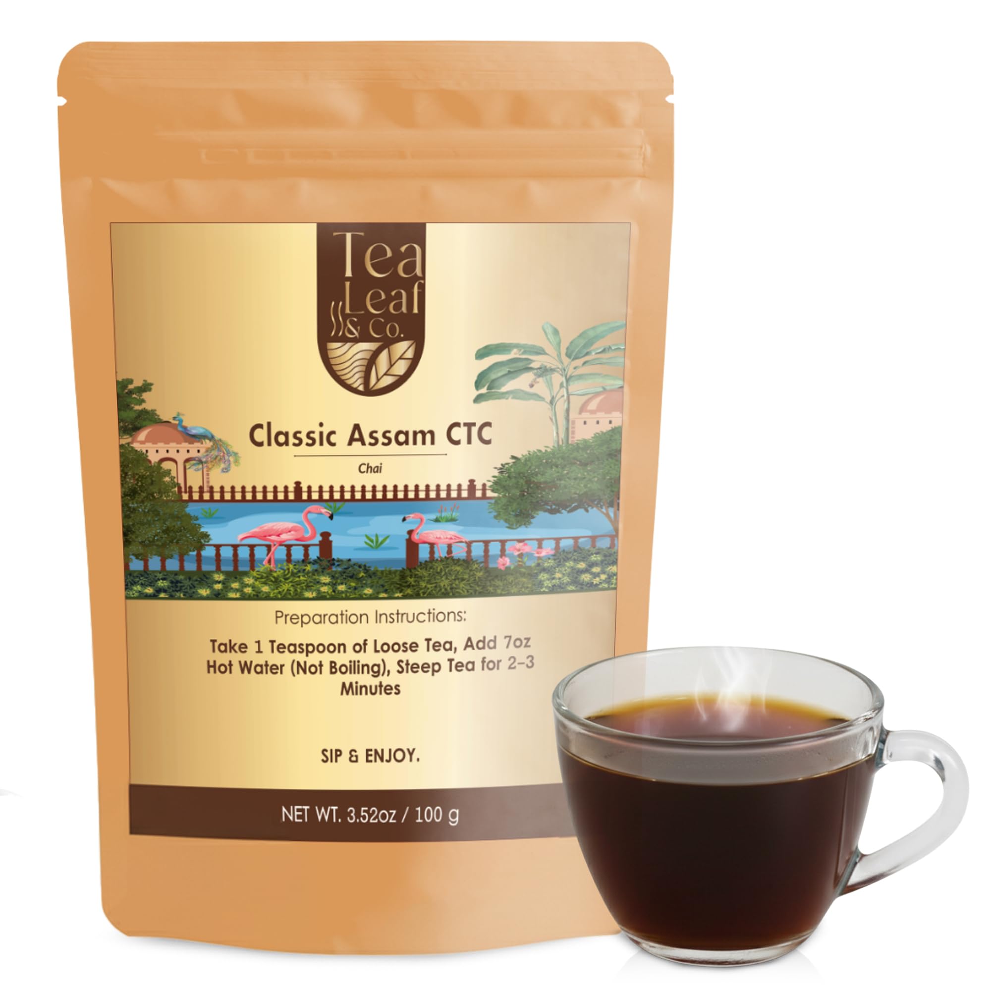 Tea Leaf & Co. Mint Green Tea Bags (50), Green Tea w/ Peppermint & Spearmint, Caffeinated, Real & Natural Green Tea, Blended with Fresh Herbs & Spices