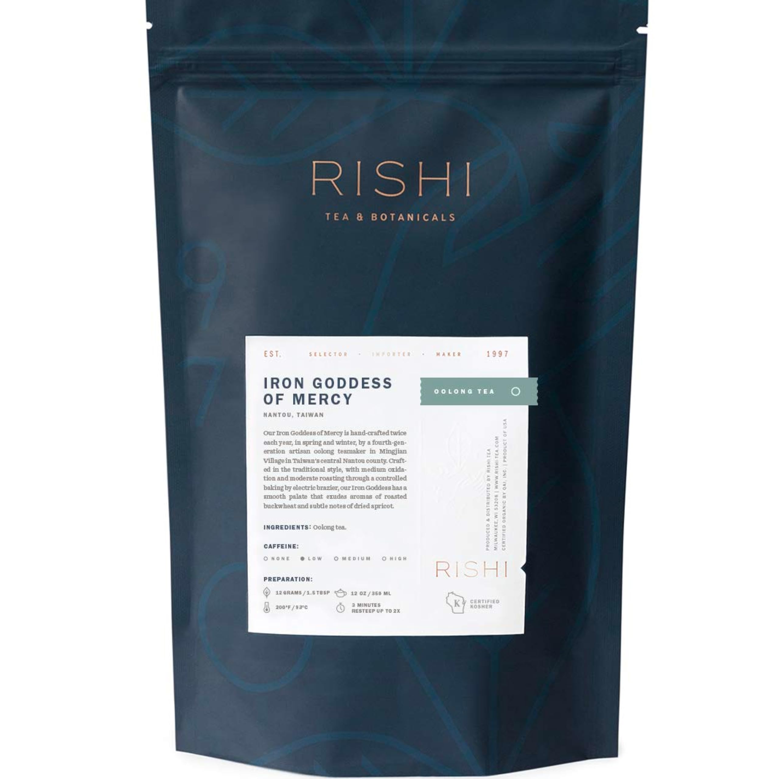 Rishi Tea China Breakfast Black Loose Leaf Tea - Organic, Robust & Caffeinated, Enjoy Hot or Iced - 4 Ounces, 12+ Servings