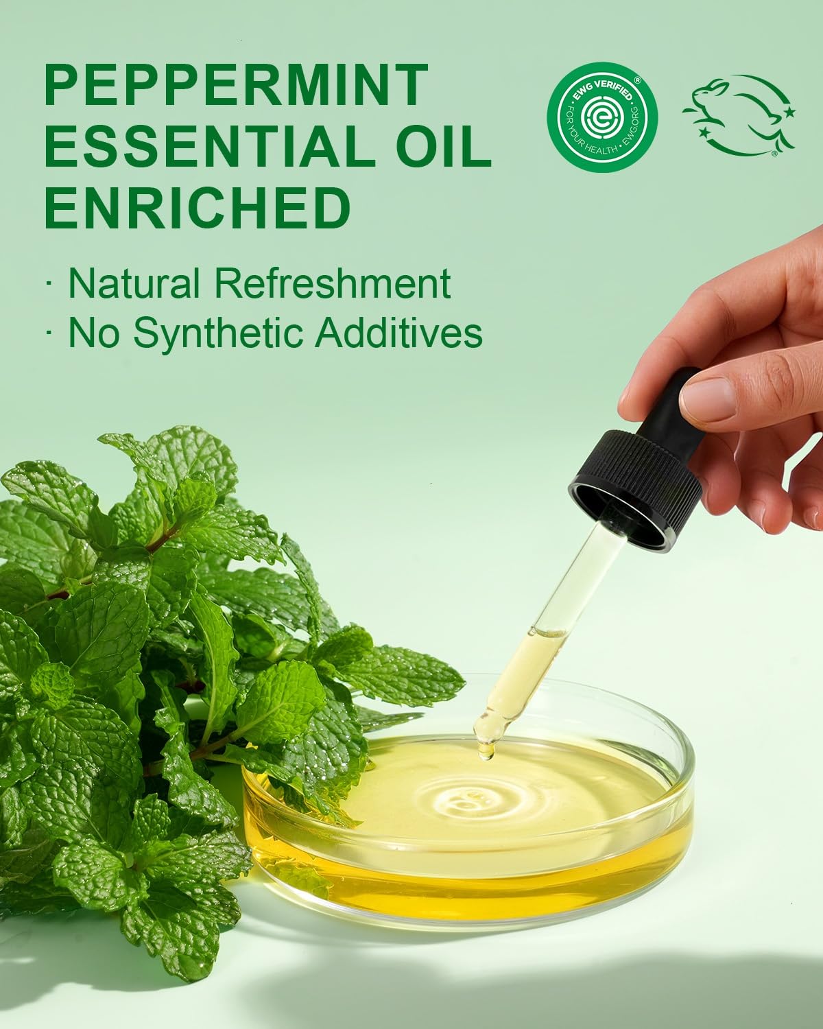 Yoken Peppermint Castile Soap Liquid (EWG Verified, 32 OZ) Made with Certified Organic Oils, Gentle Peppermint Soap for Body Wash, Face, Hands, Dishes, Laundry & More, Vegan Natural Versatile Cleanser