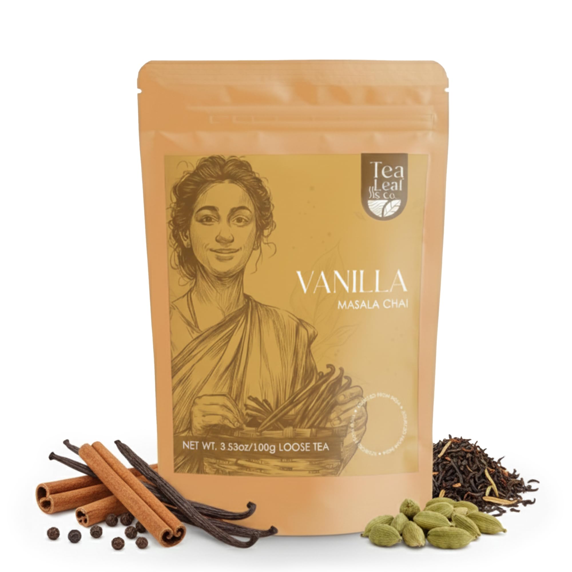 Tea Leaf & Co. Mint Green Tea Bags (50), Green Tea w/ Peppermint & Spearmint, Caffeinated, Real & Natural Green Tea, Blended with Fresh Herbs & Spices