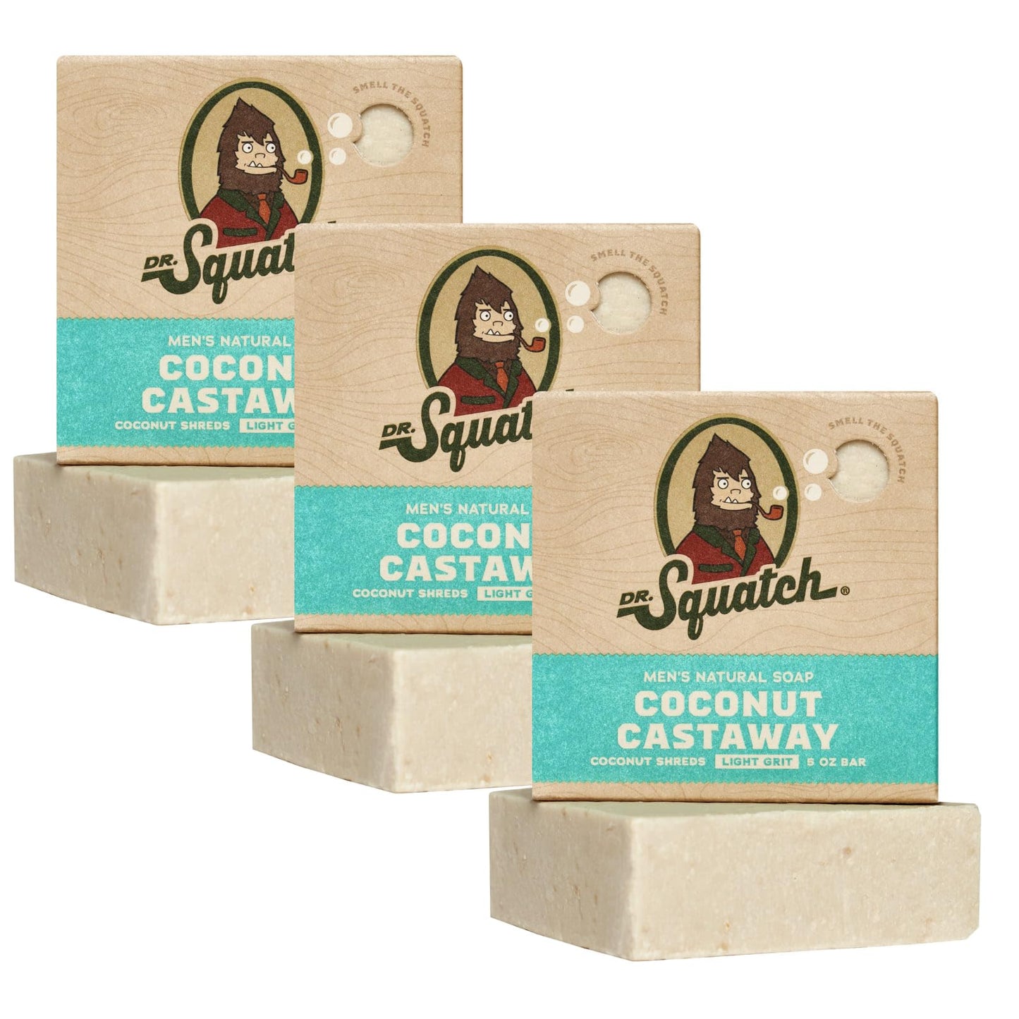 Dr. Squatch Natural Men’s Bar Soap - Cold Process Body Soap Bar with Natural Oils - Gifts for Men - Pine Tar (5 oz, 3-Pack)