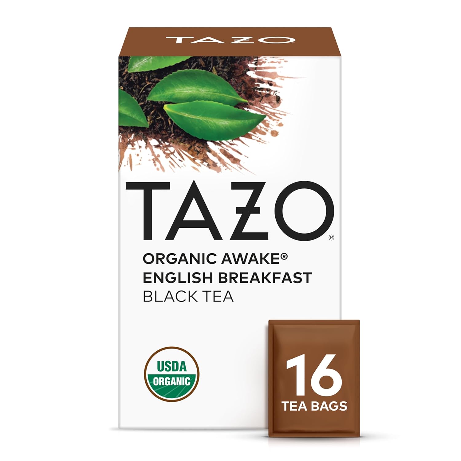 TAZO Organic Chai Black Tea Bags, Blend of Black Teas, Ginger, Cinnamon, Black Pepper & Cardamom, 96 Total Tea Bags (16ct - Pack of 6)