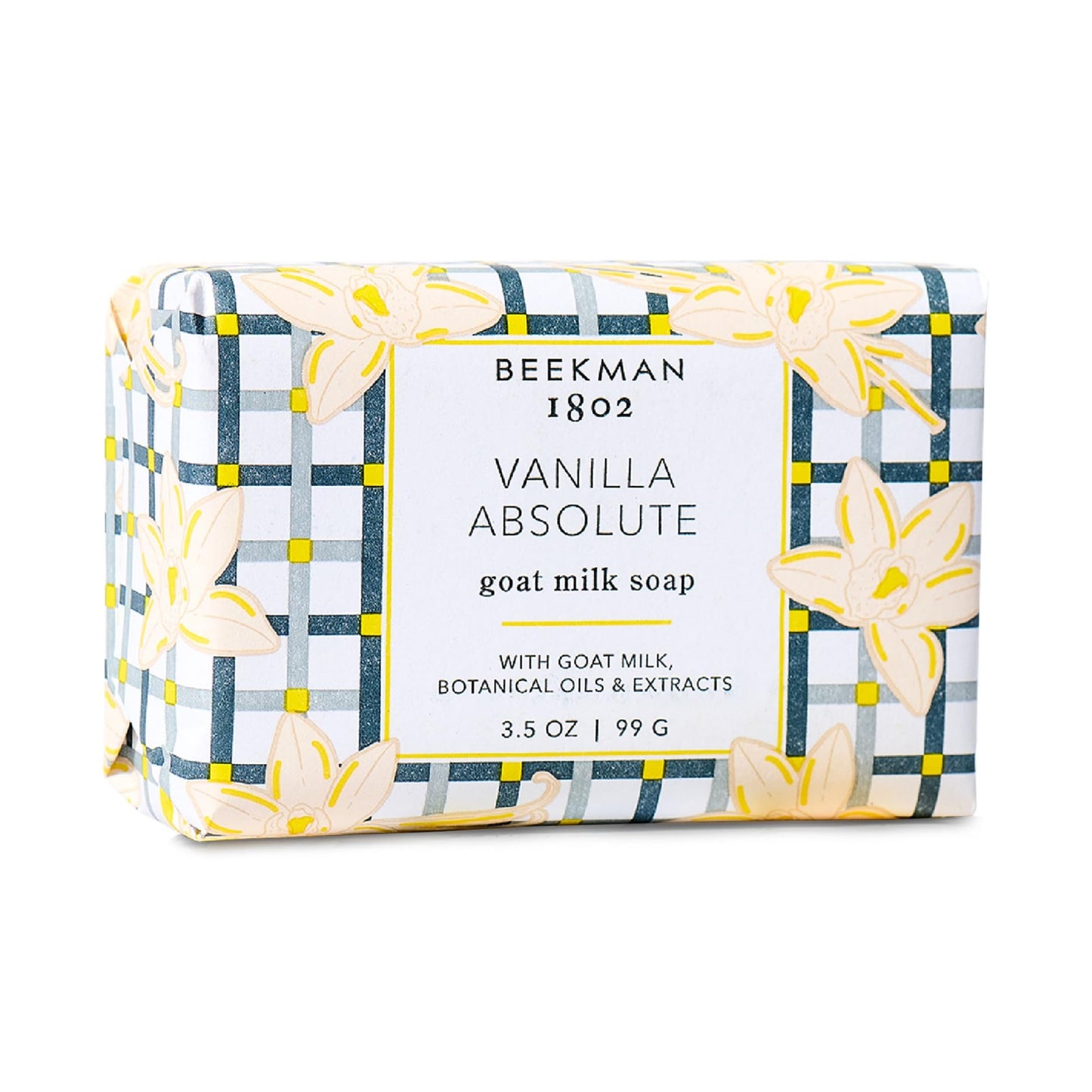 Beekman 1802 Goat Milk Soap – Moisturizing Hand & Body Soap Bar with Shea Butter & Botanical Oils, Triple-Milled, Non-Drying, Made for Sensitive Skin, Vanilla Absolute 9 oz