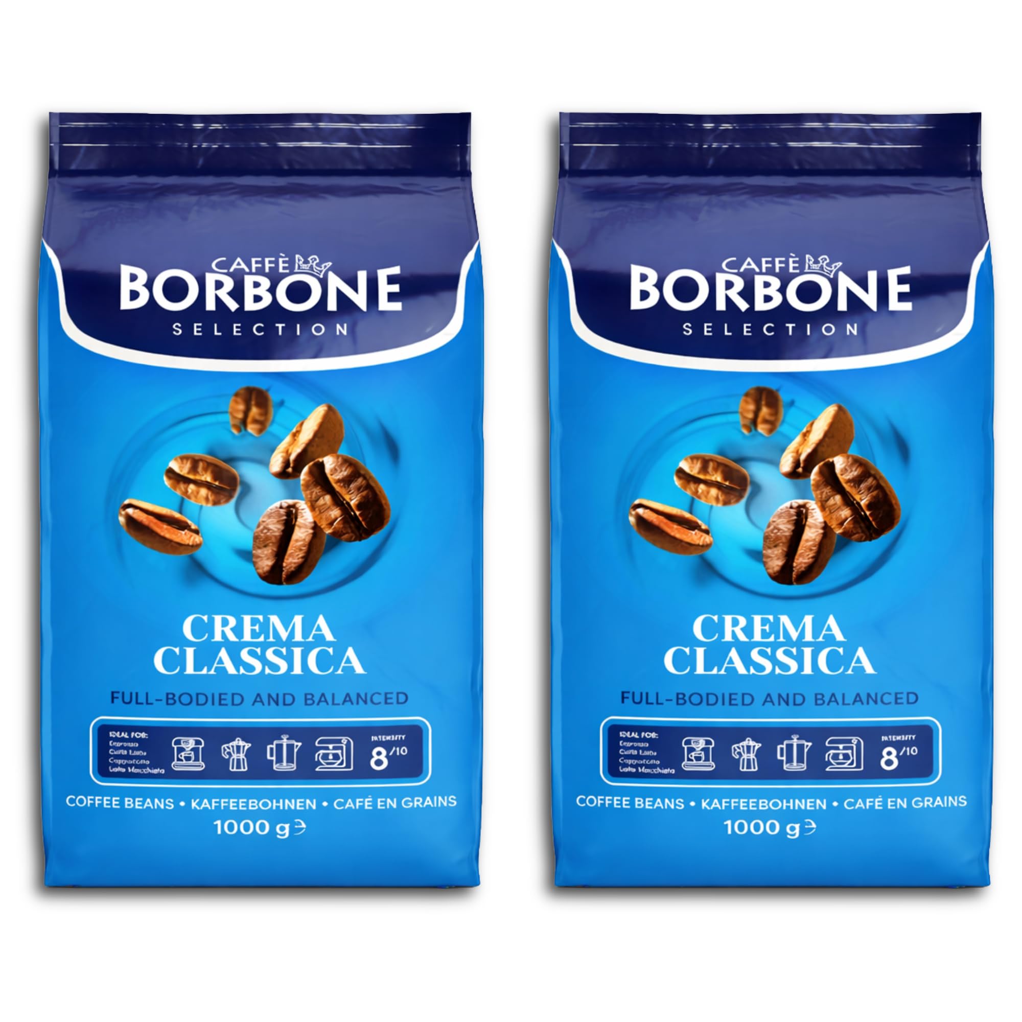 Caffè Borbone Crema Superiore Whole Bean Coffee, Arabica and Robusta Blend, Medium Roast, 2.2 lb Bag (Pack of 1)