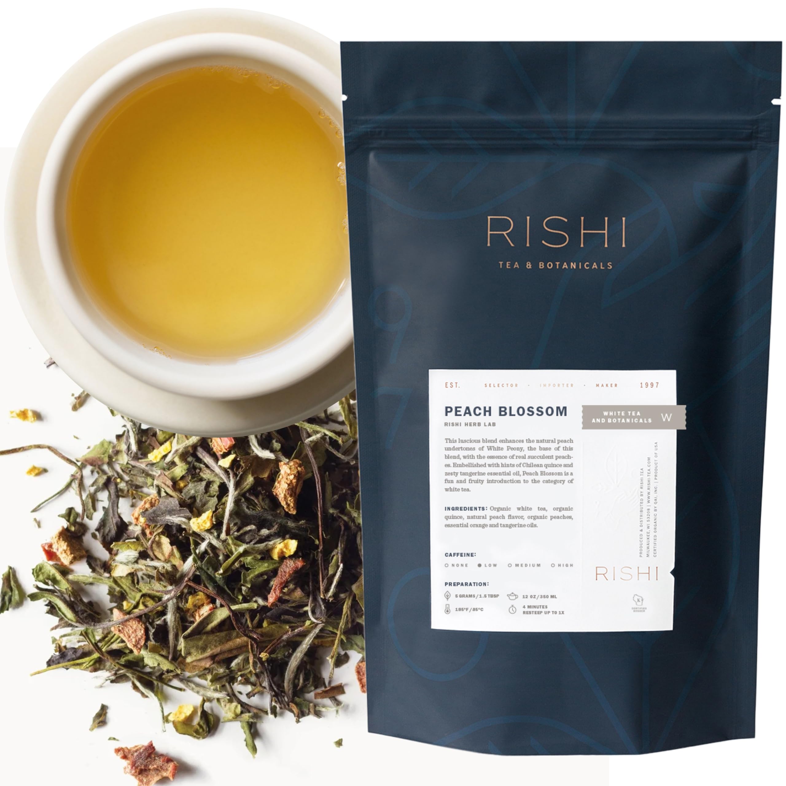 Rishi Tea China Breakfast Black Loose Leaf Tea - Organic, Robust & Caffeinated, Enjoy Hot or Iced - 4 Ounces, 12+ Servings