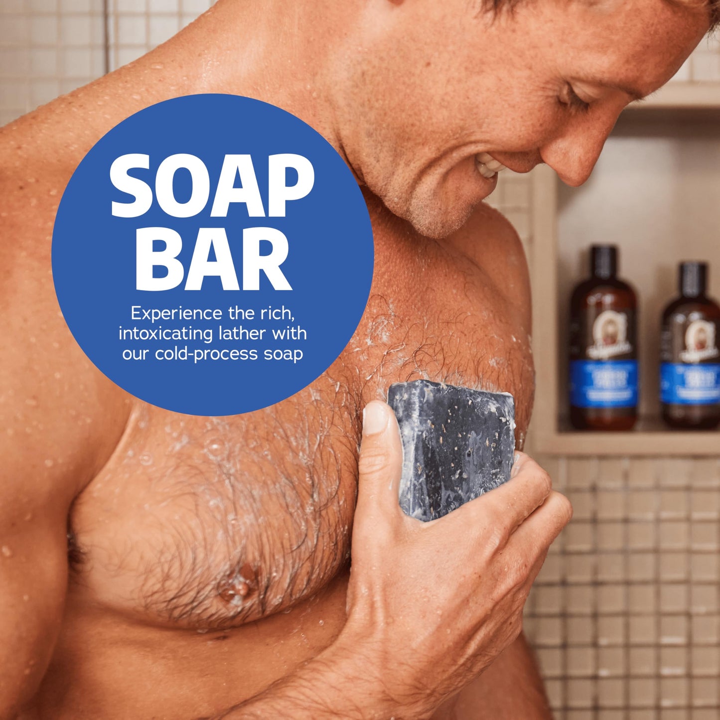 Dr. Squatch Natural Men’s Bar Soap - Cold Process Body Soap Bar with Natural Oils - Gifts for Men - Pine Tar (5 oz, 3-Pack)