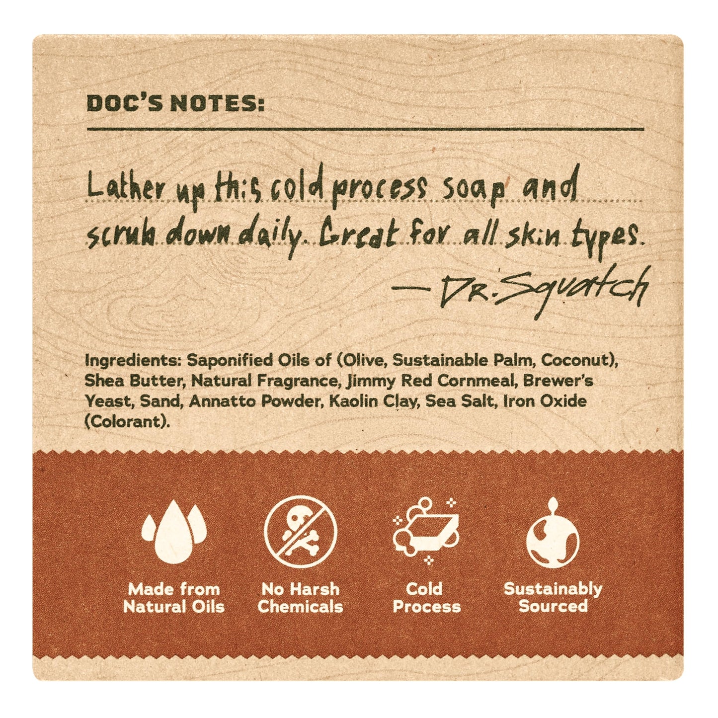 Dr. Squatch Natural Men’s Bar Soap - Cold Process Body Soap Bar with Natural Oils - Gifts for Men - Pine Tar (5 oz, 3-Pack)