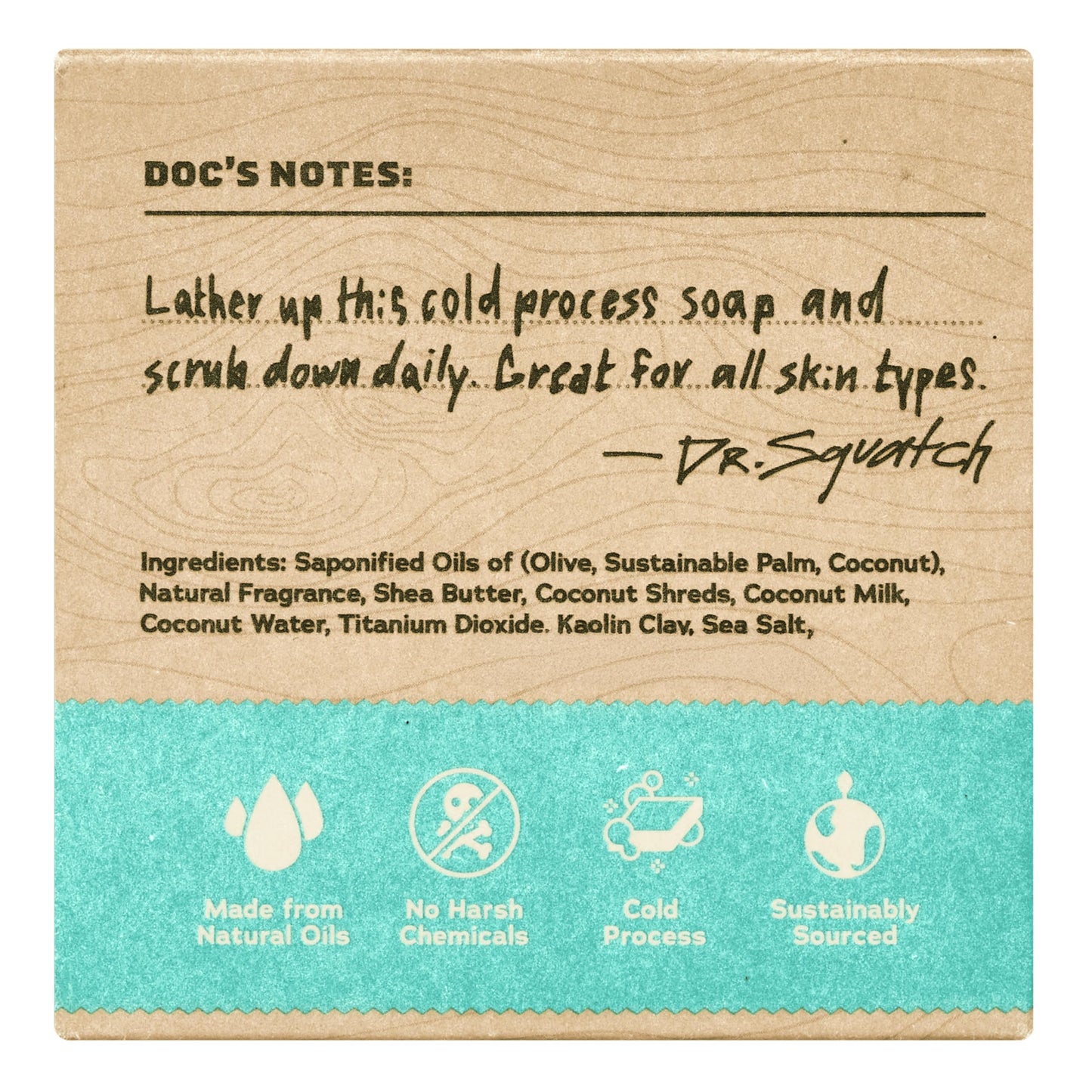 Dr. Squatch Natural Men’s Bar Soap - Cold Process Body Soap Bar with Natural Oils - Gifts for Men - Pine Tar (5 oz, 3-Pack)