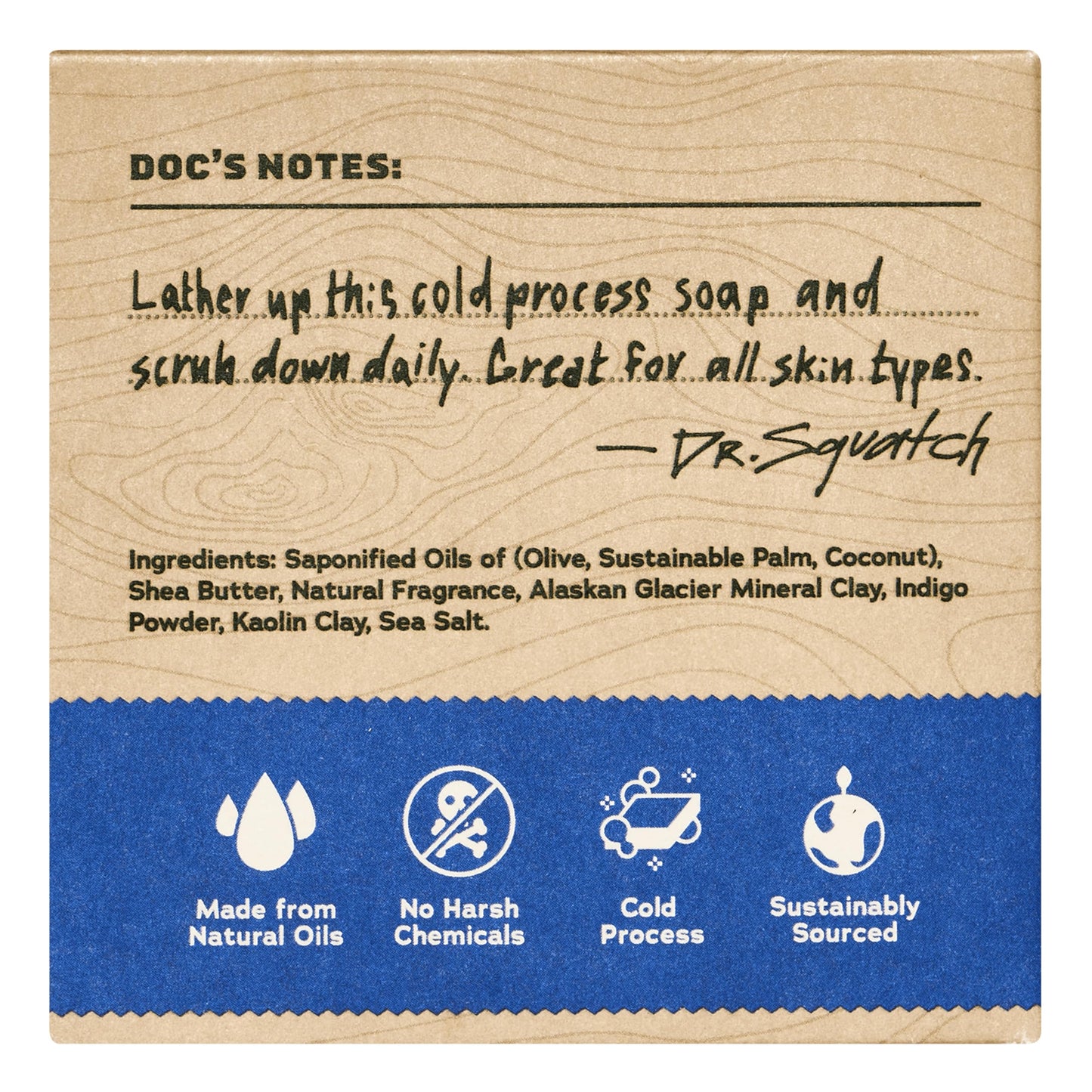 Dr. Squatch Natural Men’s Bar Soap - Cold Process Body Soap Bar with Natural Oils - Gifts for Men - Pine Tar (5 oz, 3-Pack)