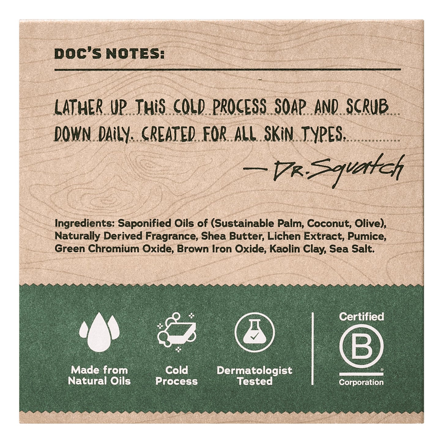 Dr. Squatch Natural Men’s Bar Soap - Cold Process Body Soap Bar with Natural Oils - Gifts for Men - Pine Tar (5 oz, 3-Pack)