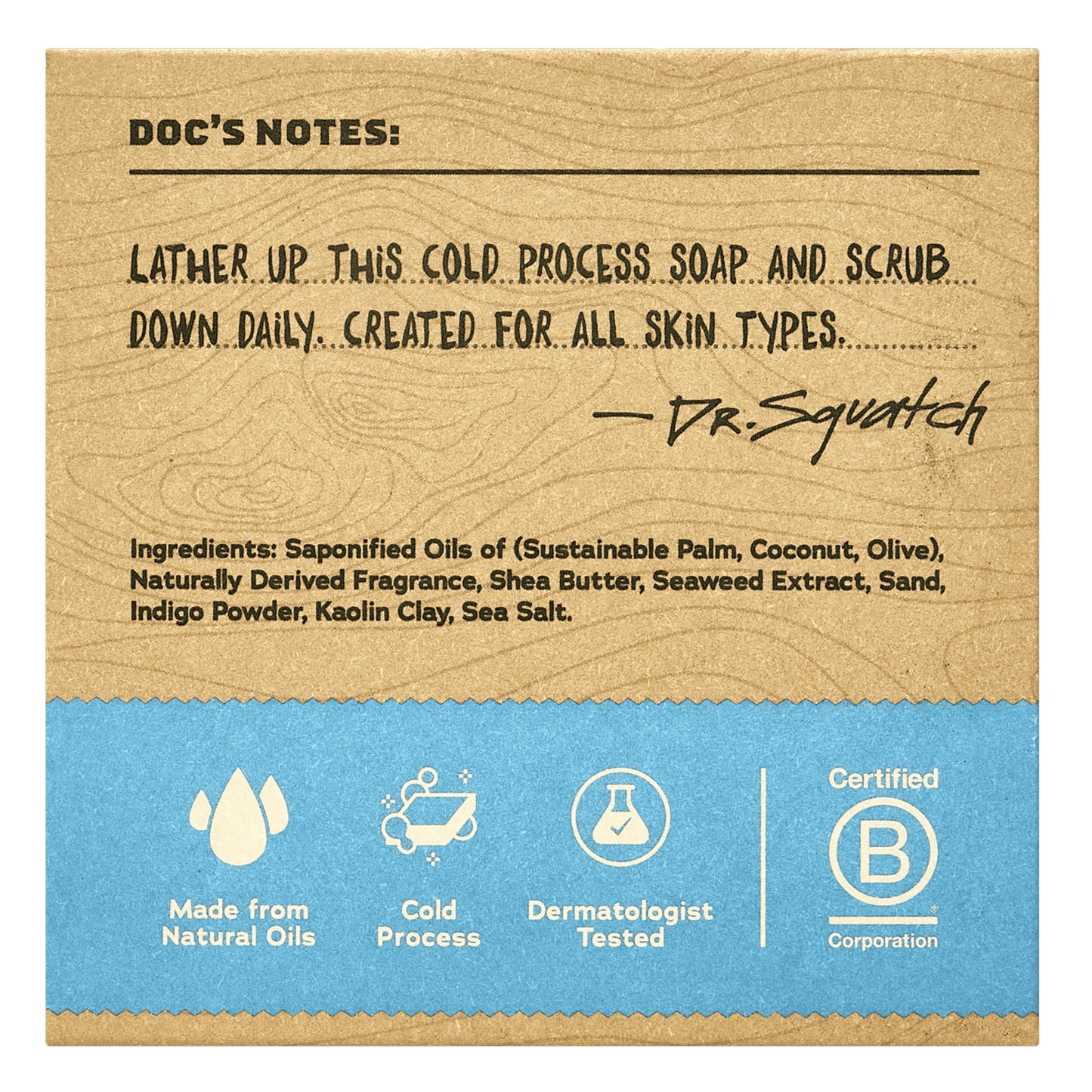 Dr. Squatch Natural Men’s Bar Soap - Cold Process Body Soap Bar with Natural Oils - Gifts for Men - Pine Tar (5 oz, 3-Pack)